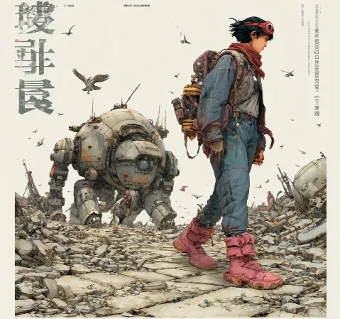 奇幻设定题材漫画封面，漂浮岛屿与符文光轨